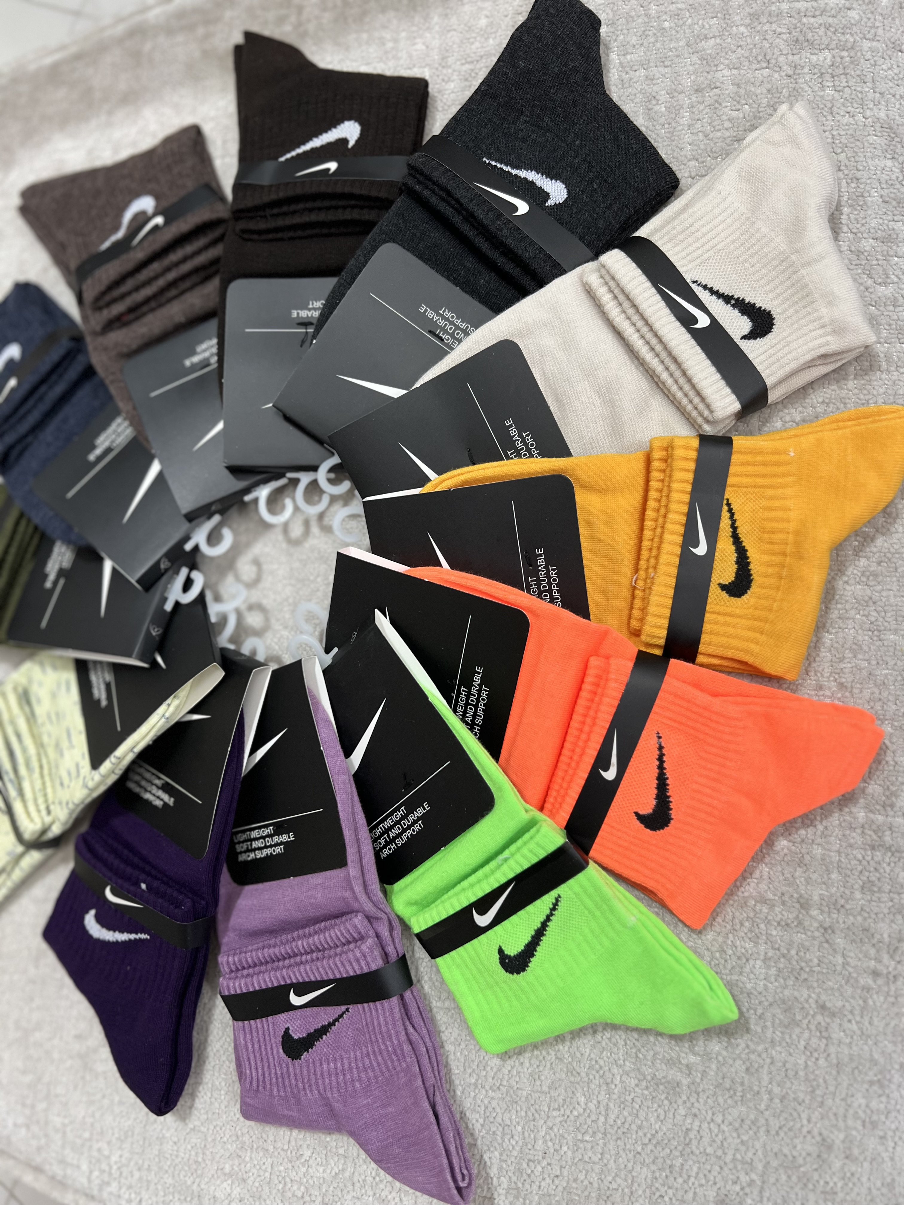 جوراب نیم ساق نایک رنگی-راحت واسپورت (nike) کد ۲۵۴